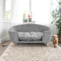 Pefilos 29" Pet Bed Sofa Furniture, Wood Dog Bed with Legs for Small Medium Dogs, Indoor Cat Beds Couch, Brown